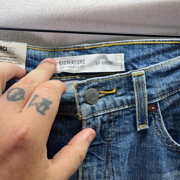 Levi’s Signature S67 Athletic Jeans Mens 32/34 NWT Blue Stretch Denim Pants 2339 - Picture 9 of 9